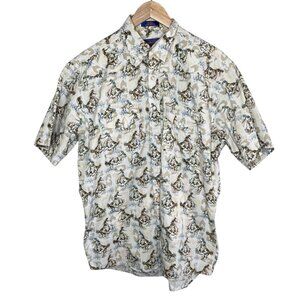 Pendleton Mens Western Pearl Snap Short Sleeve Button-Up Shirt Medium